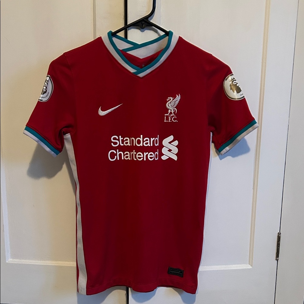 Nike Kids Liverpool FC Red and White Jersey Mané